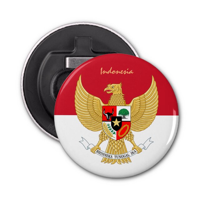 indonesische Flagge & indonesische Party/Sport Flaschenöffner (Vorderseite)