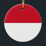 Indonesische Flagge Keramik Ornament<br><div class="desc">Indonesische Flagge Keramik Ornament</div>