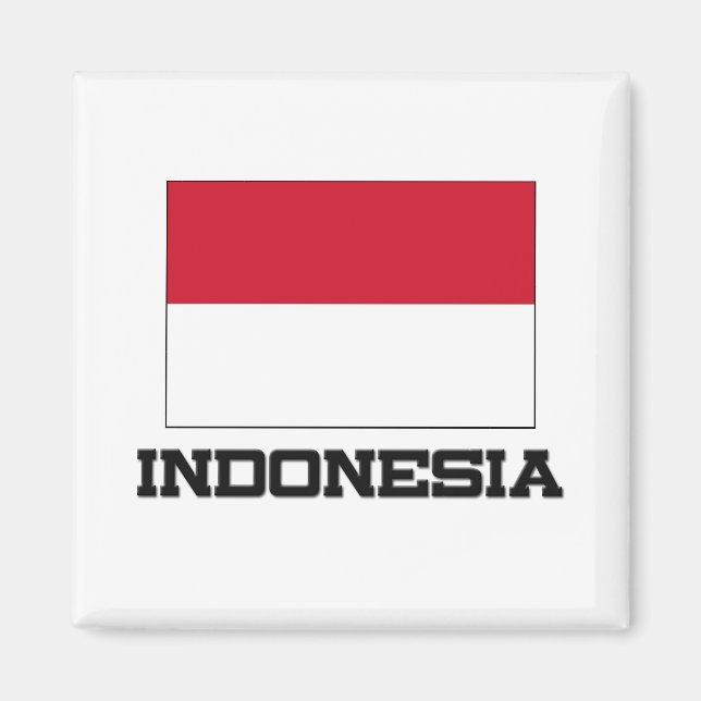Indonesische Flagge Magnet (Vorne)