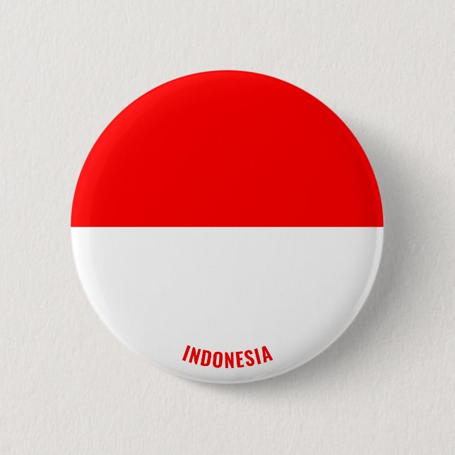 Indonesische Flagge Niedlich Patriotisch Button (Vorderseite)