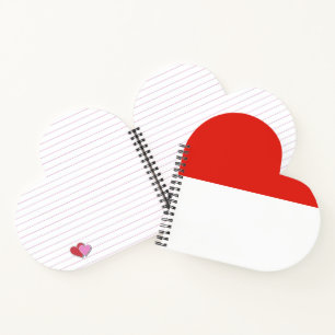 Indonesische Flagge Notizbuch