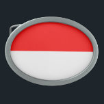 Indonesische Flagge Ovale Gürtelschnalle<br><div class="desc">Patriotische Flagge Indonesiens.</div>