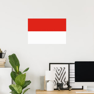 Indonesische Flagge Poster