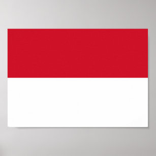 Indonesische Flagge Poster