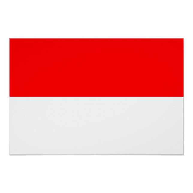 Indonesische Flagge Poster (Vorderseite)
