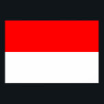 Indonesische Flagge Poster<br><div class="desc">Patriotische Flagge Indonesiens.</div>