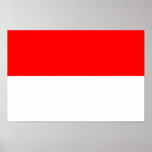Indonesische Flagge Poster
