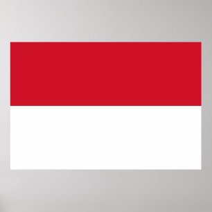 Indonesische Flagge Poster