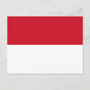 Indonesische Flagge Postkarte