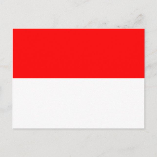 Indonesische Flagge Postkarte (Vorderseite)