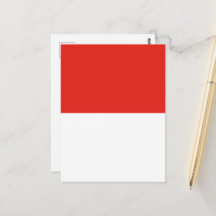 Indonesische Flagge Postkarte