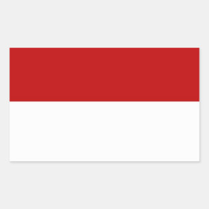 Indonesische Flagge Rechteckiger Aufkleber