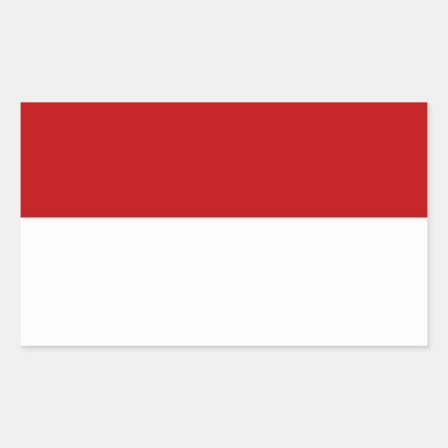Indonesische Flagge Rechteckiger Aufkleber (Vorderseite)