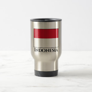 Indonesische Flagge Reisebecher