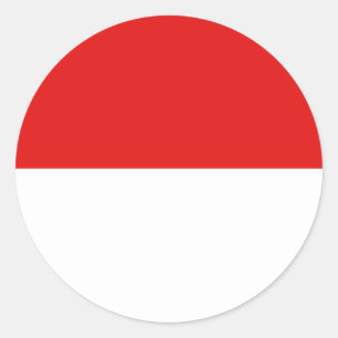 Indonesische Flagge Runder Aufkleber