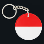 Indonesische Flagge Schlüsselanhänger<br><div class="desc">Patriotische Flagge Indonesiens.</div>