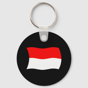 Indonesische Flagge Schlüsselanhänger