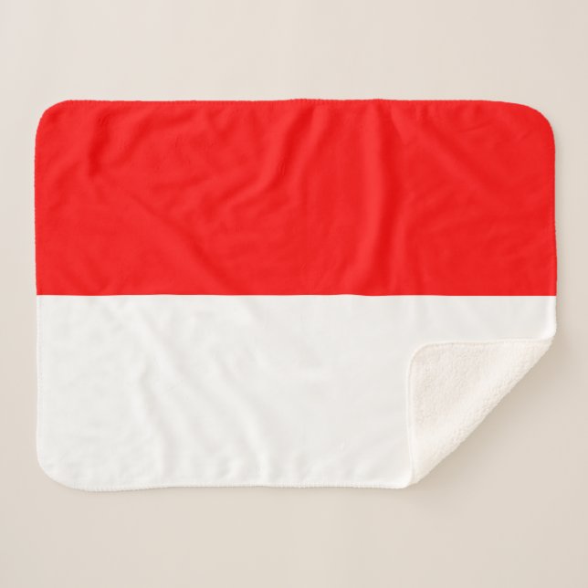 Indonesische Flagge Sherpadecke (Vorderseite (Horizontal))