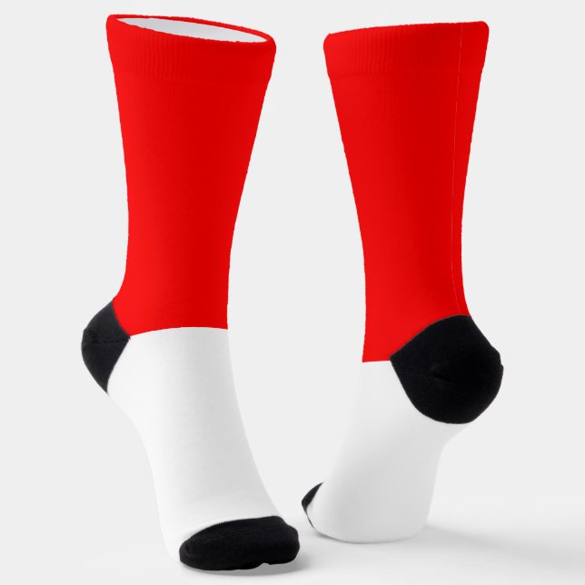 Indonesische Flagge Socken (Gewinkelt)