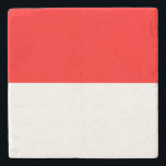 Indonesische Flagge Steinuntersetzer<br><div class="desc">Patriotische Flagge Indonesiens.</div>