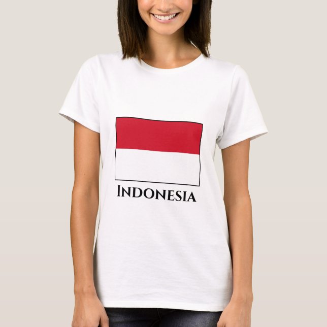 Indonesische Flagge T-Shirt (Vorderseite)