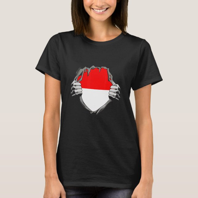 Indonesische Flagge T-Shirt (Vorderseite)