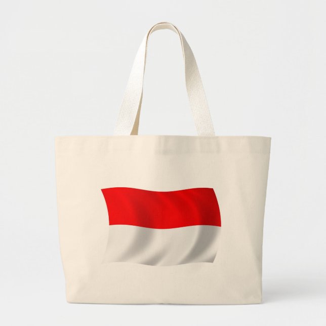 Indonesische Flagge Totbeutel Jumbo Stoffbeutel (Vorne)