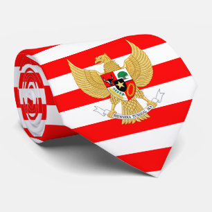 Indonesische Flagge und Nationalemblem, Indonesien Krawatte