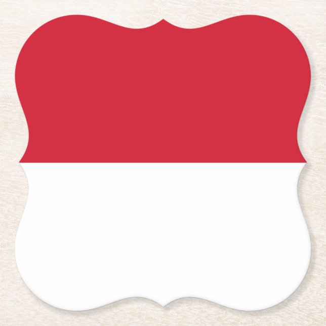 Indonesische Flagge Untersetzer (Vorderseite)