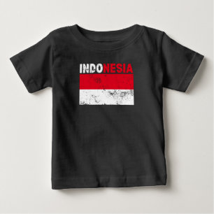 Indonesische Flagge Vintager T - Shirt