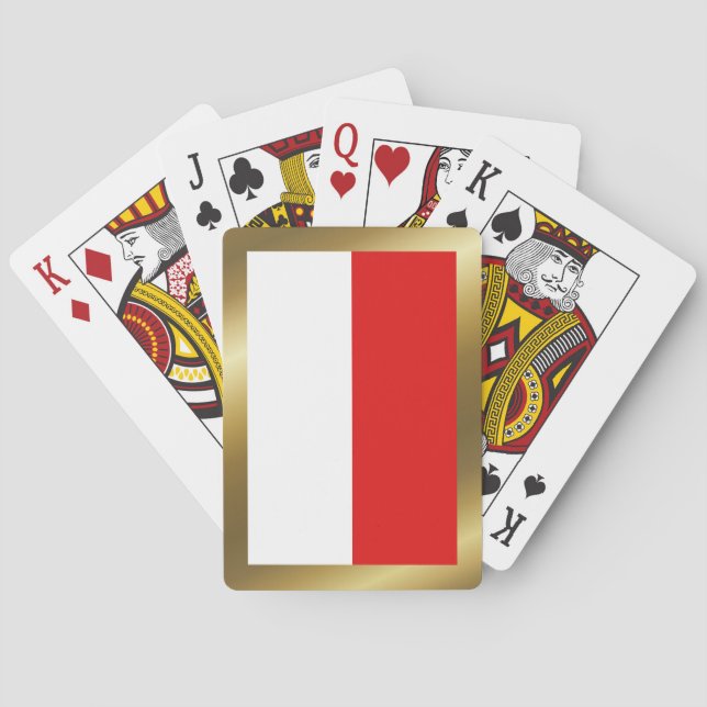 Indonesische Flaggenplatzierungskarten Spielkarten (Rückseite)