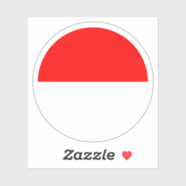 Indonesische Flaggenrundkleber Aufkleber