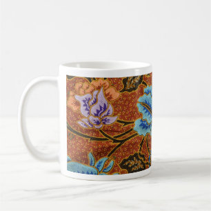 Indonesische Floral-Batik Kaffeetasse