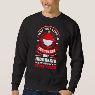 Indonesische Indonesien Prämie für Flaggen Sweatshirt