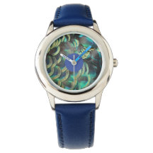 Indonesische Peacock Feathers Pattern Kids Watch