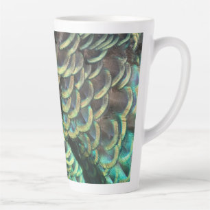 Indonesische Pfauenfeathers Pattern Latte-Tasse Milchtasse