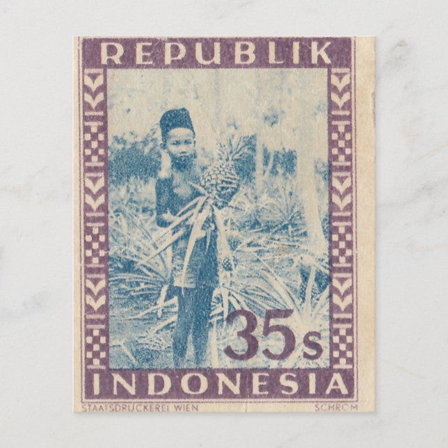 indonesische Porto-Briefmarke (Vorderseite)