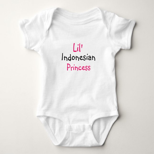 indonesische Prinzessin Baby Strampler (Vorderseite)