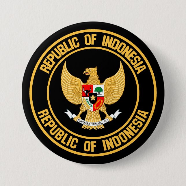 Indonesische RundEmblem Button (Vorderseite)