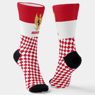 Indonesische Socken, indonesische Fahne Mode / Spo Socken
