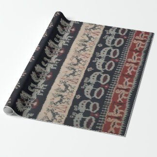 Indonesische Stammes- Ikat TextilWeavings Geschenkpapier