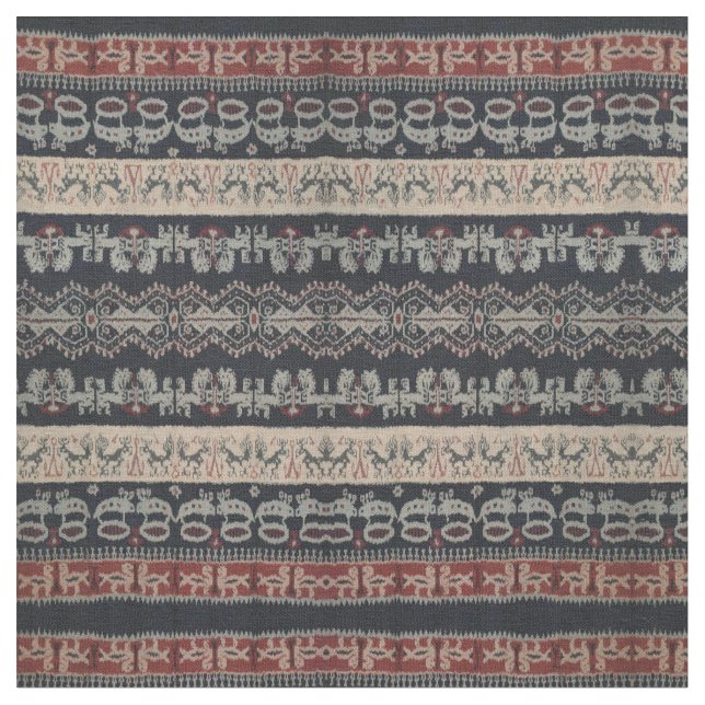 Indonesische Stammes- Ikat TextilWeavings Stoff (Nahaufnahme)