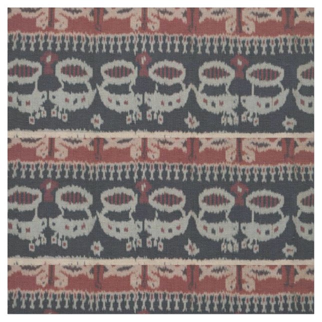 Indonesische Stammes- Ikat TextilWeavings Stoff (Nahaufnahme)
