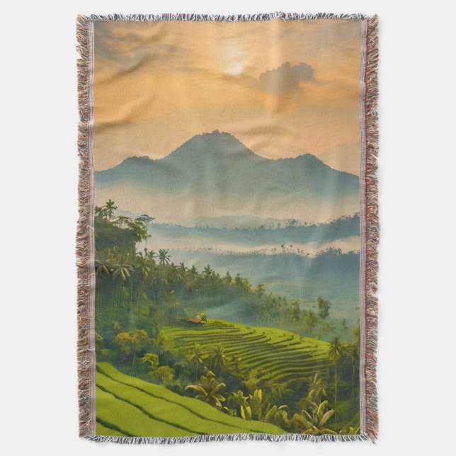 Indonesische Sunset Decke (Vorderseite Vertikal)