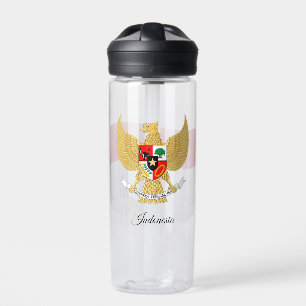 indonesische Wappen-, Flaggen-, Indonesien Trinkflasche