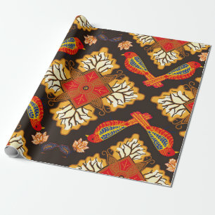 Indonesischer Batik-Muster mit einer sehr charakte Geschenkpapier