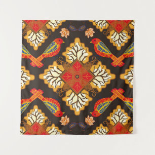 Indonesischer Batik-Muster mit einer sehr charakte Wandteppich