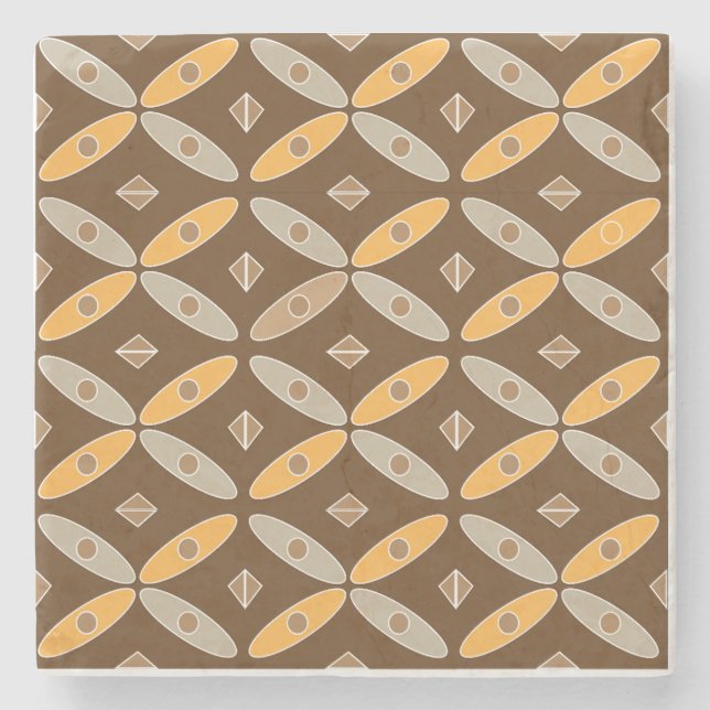 indonesischer Batik-Muster-Untersetzer Steinuntersetzer (Vorderseite)