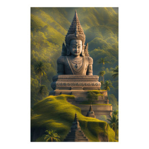 Indonesischer Bergbuddha Fotodruck