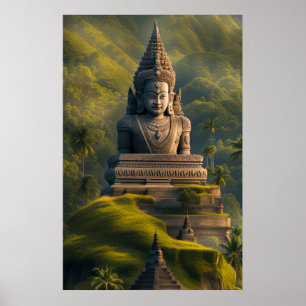 Indonesischer Bergbuddha Poster